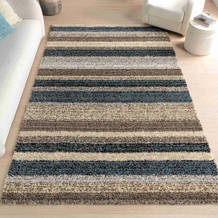 Nuloom Drey Striped Shag Area Rug 4ft HJZOM1B-S404